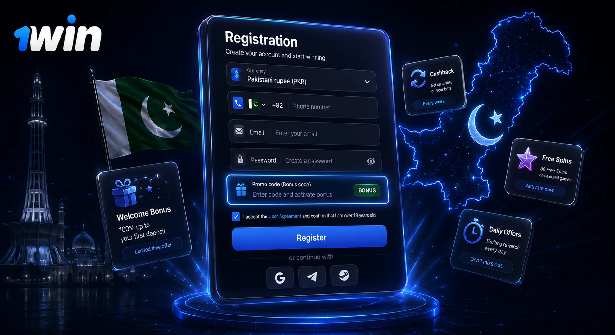 1win promo code Pakistan